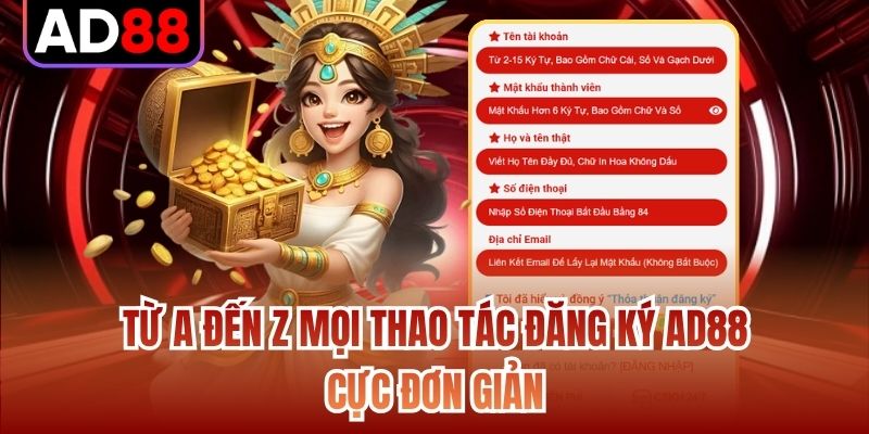 Từ A đến Z mọi thao tác đăng ký AD88 cực đơn giản